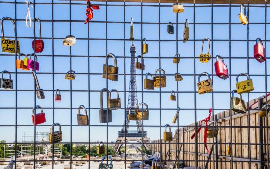 love locks at the Trocadero Paris